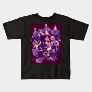 Sidhu Moosewala collage 295 purple Kids T-Shirt